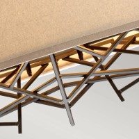 Lampa wyspowa Taiko - 5 źródeł światła - Postarzany brąz