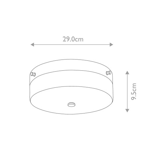 Duży plafon Tamar - 1 źródło światła - Polerowany chrom