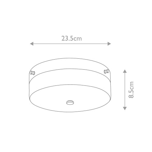 Średni plafon Tamar - 1 źródło światła - Polerowany chrom
