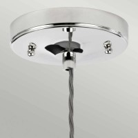 Lampa wisząca Tiber - 1 źródło światła - Polerowany nikiel