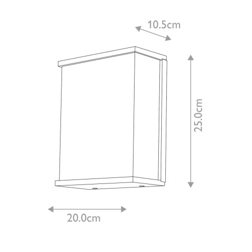 Duża latarnia naścienna Torsten - 1 źródło światła - Grafitowy
