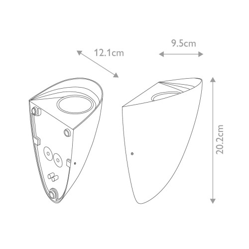 Latarnia naścienna LED Vendela - Czarny