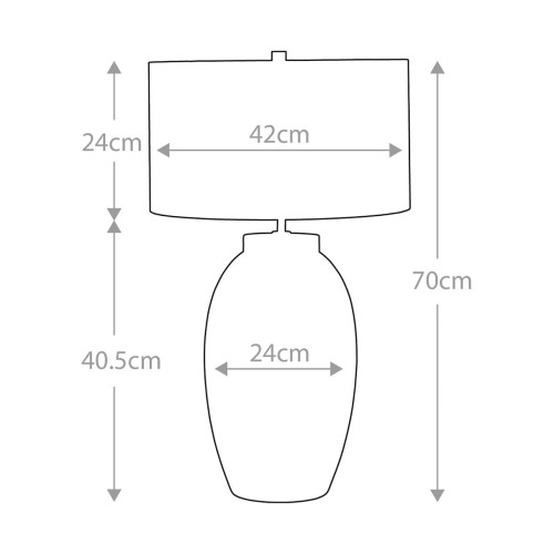 Duża lampa stołowa Victor - 1 źródło światła - Czerwony