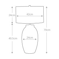 Duża lampa stołowa Victor - 1 źródło światła - Czerwony