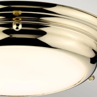 Mały plafon LED Welland - Polerowany mosiądz