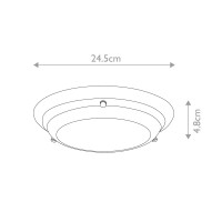 Mały plafon LED Welland - Polerowany mosiądz