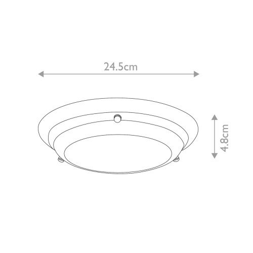 Mały plafon LED Welland - Polerowany chrom