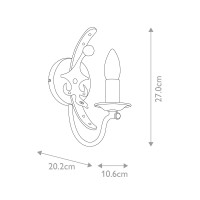 Kinkiet Windsor - 1 źródło światła - Grafitowy