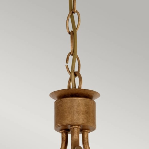 Półplafon Windsor - 3 źródła światła - Złota patyna