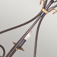 Żyrandol Windermere - 3 źródła światła - Rdzawy, złoty