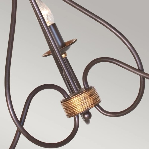 Żyrandol Windermere - 3 źródła światła - Rdzawy, złoty