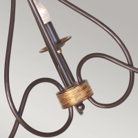 Żyrandol Windermere - 3 źródła światła - Rdzawy, złoty