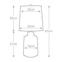 Lampa stołowa Woolwich - 1 źródło światła - Teksturowany grafit