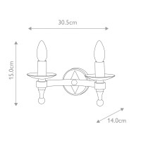 Kinkiet Warwick - 2 źródła światła - Grafitowy