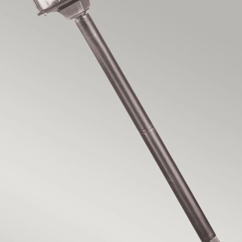 Latarnia słupkowa Wexford - 1 źródło światła - Czarny, srebrny