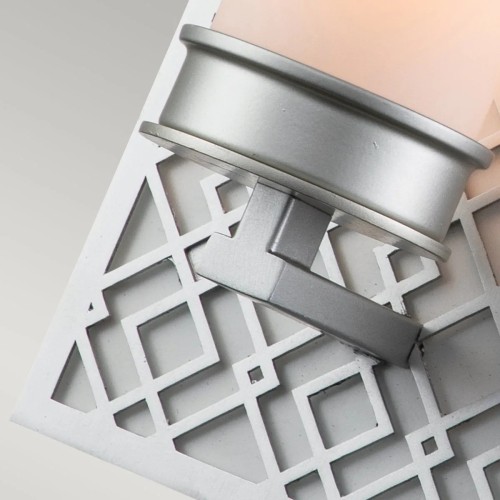 Kinkiet Ziggy - 1 źródło światła - Lakierowany srebrny