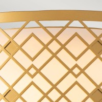 Średni plafon Ziggy - 2 źródła światła - Lakierowane złoto