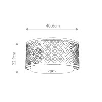 Średni plafon Ziggy - 2 źródła światła - Lakierowane złoto