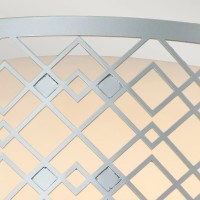 Średni plafon Ziggy - 2 źródła światła - Lakierowany srebrny