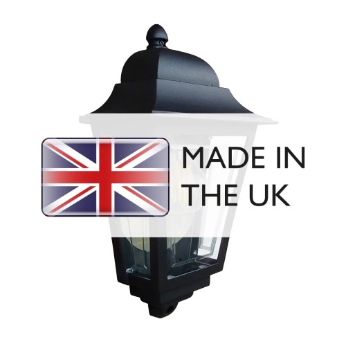 Latarnia naścienna Deco Lane - 1 źródło światła - Czarny