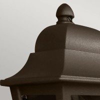 Latarnia naścienna Deco Lane - 1 źródło światła - Brązowy