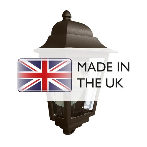 Latarnia naścienna Deco Lane - 1 źródło światła - Brązowy