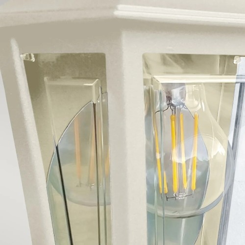 Latarnia naścienna Deco Lane - 1 źródło światła - Kremowy