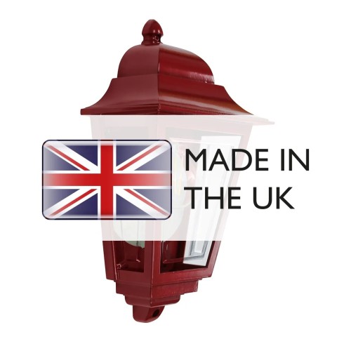 Latarnia naścienna Deco Lane - 1 źródło światła - Czerwony