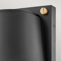 Mała latarnia naścienna Scout - 1 źródło światła - Czarny