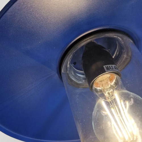 Latarnia naścienna Klampenborg - 1 źródło światła - Granatowy