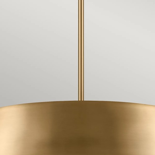 Lampa wisząca, Półplafon Luella - 4 źródła światła - Szczotkowany naturalny