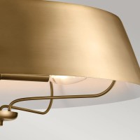 Lampa wisząca, Półplafon Luella - 4 źródła światła - Szczotkowany naturalny