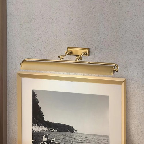 Duża obrazówka Winchfield - 4 źródła światła - Postarzany mosiądz