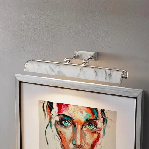 Duża obrazówka Winchfield - 4 źródła światła - Polerowany nikiel