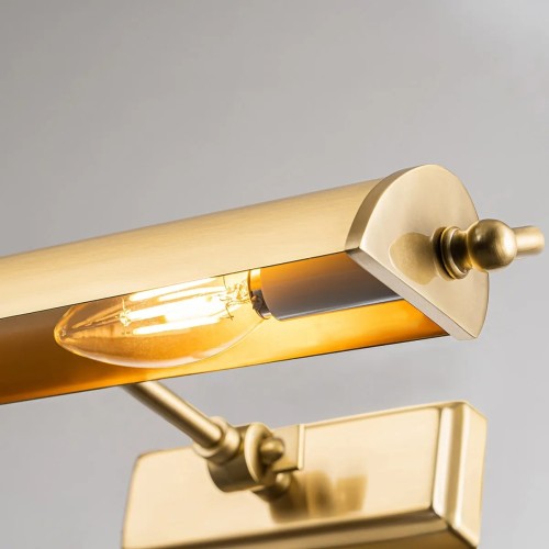 Średnia obrazówka Winchfield - 2 źródła światła - Postarzany mosiądz