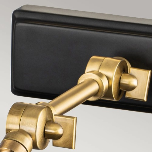 Średnia obrazówka Winchfield - 2 źródła światła - Postarzany mosiądz, matowa czerń