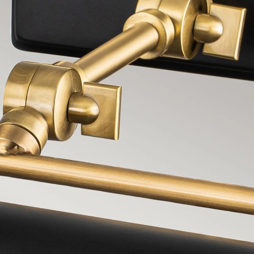 Średnia obrazówka Winchfield - 2 źródła światła - Postarzany mosiądz, matowa czerń