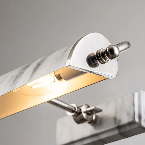 Średnia obrazówka Winchfield - 2 źródła światła - Polerowany nikiel