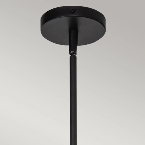 Mała lampa wisząca Daphne - 1 źródło światła - Matowa czerń