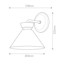 Kinkiet Halston - 1 źródło światła - Matowa czerń
