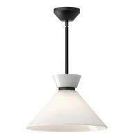 Lampa wisząca Halston - 1 źródło światła - Matowa czerń