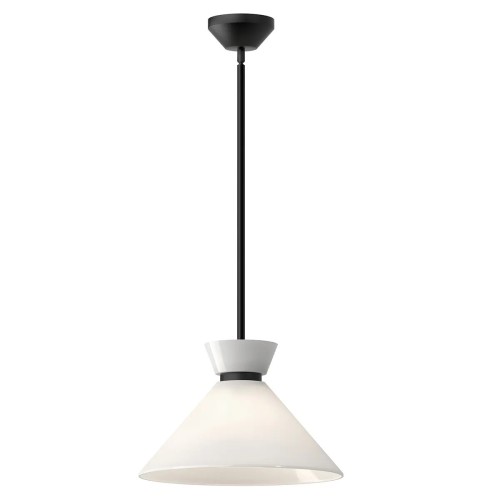 Lampa wisząca Halston - 1 źródło światła - Matowa czerń