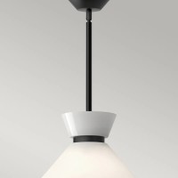 Lampa wisząca Halston - 1 źródło światła - Matowa czerń