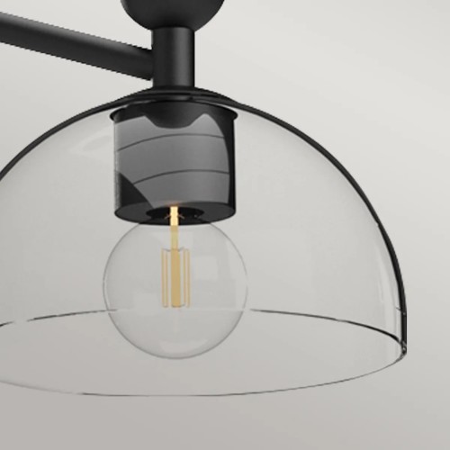 Żyrandol Jude - 3 źródła światła - Matowa czerń