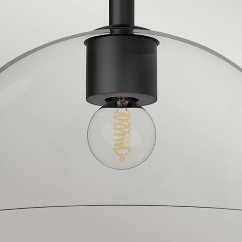 Półplafon Jude - 1 źródło światła - Matowa czerń