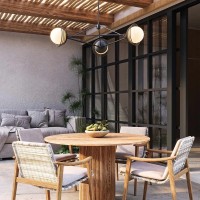 Żyrandol Perth - 3 źródła światła - Matowa czerń