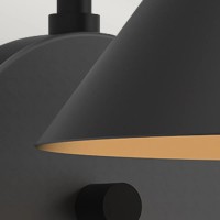 Kinkiet Remyck - 1 źródło światła - Matowa czerń