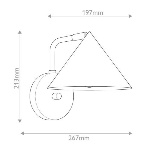Kinkiet Remyck - 1 źródło światła - Matowa czerń