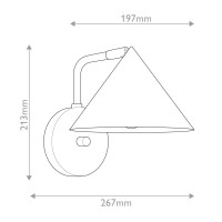 Kinkiet Remyck - 1 źródło światła - Szczotkowane złoto