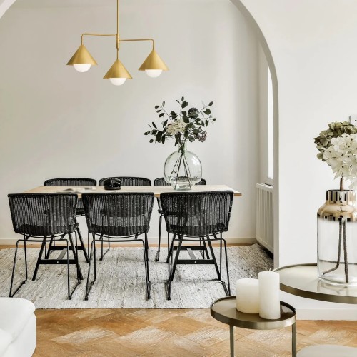 Żyrandol Remyck - 3 źródła światła - Szczotkowane złoto